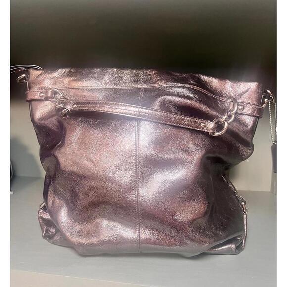 #14 Coach Brooke Metallic Pewter - Picture 1 of 3
